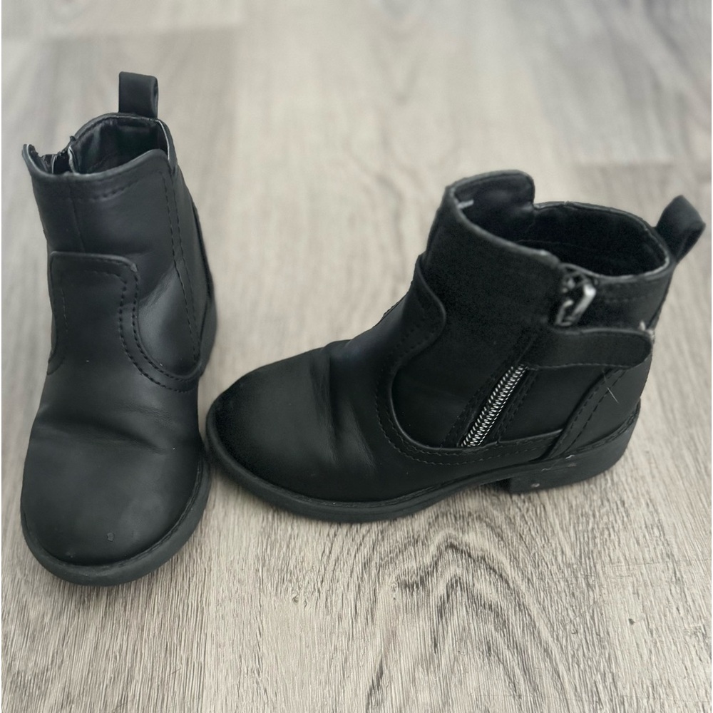 Black toddler booties